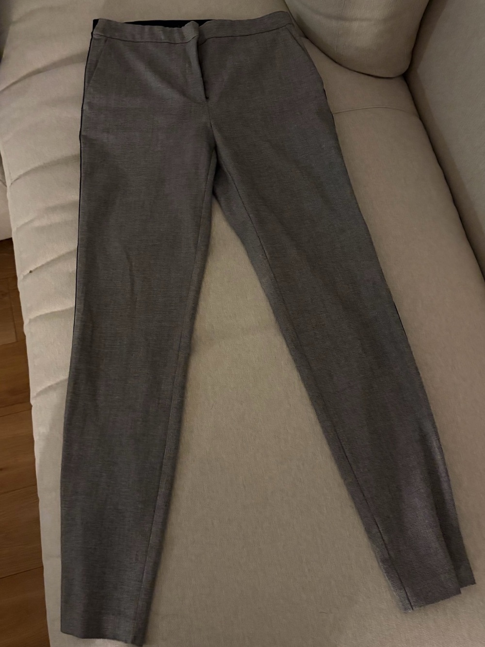 Zara Slim Tapered Pants in Heather Gray